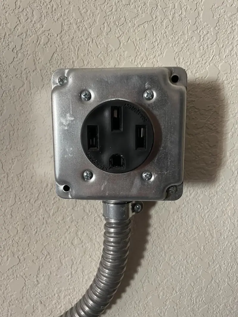 NEMA 14-50 outlet installed for Electrical Panel Upgrade in Kingsville